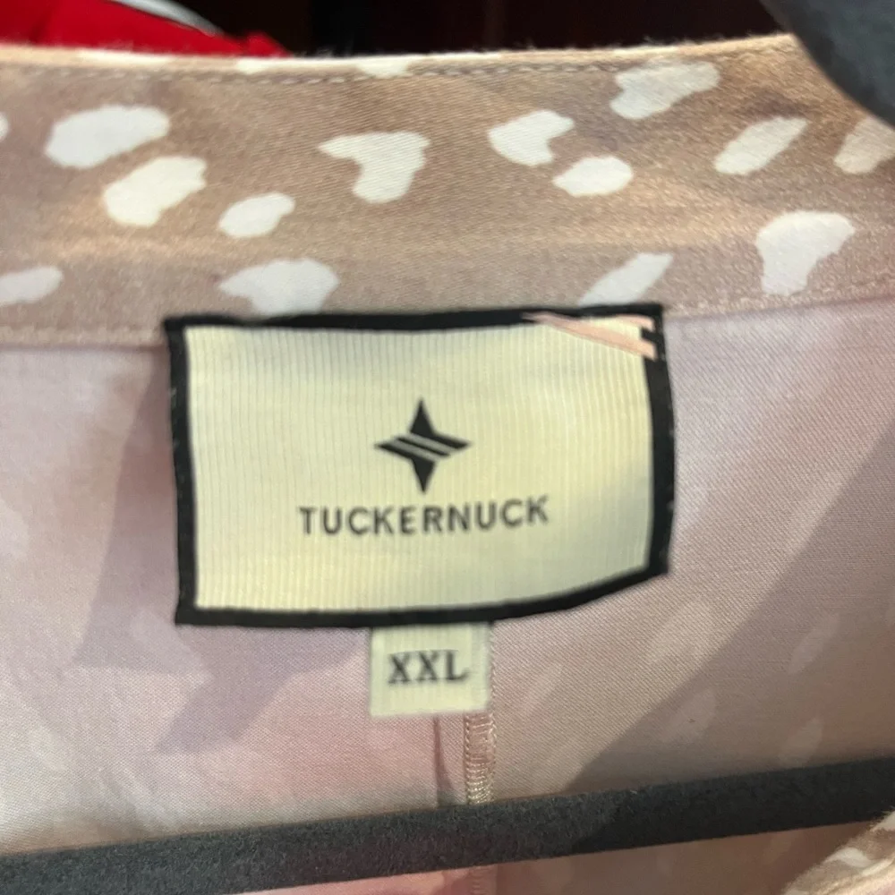 Tuckernuck Tan and White Antelope print shirtdress - Picture 2 of 2